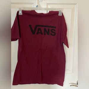 Van’s Men’s TShirt, Burgundy, Medium. SOLD